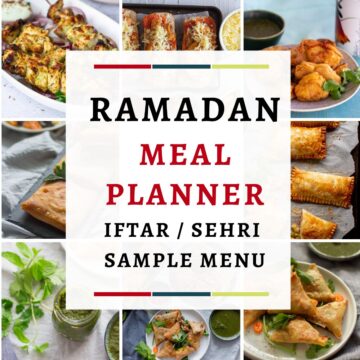 A meal planner that will help you plan your meals in Ramadan. Plus there is a FREE sample menu guideline for sehri/suhoor, iftar and dinner.