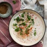 With a base of yoghurt or dahi, raita is one of the most popular sides in Pakistani and Indian cuisine. Not only does yoghurt temper the spice that is a characteristic part of Desi cuisine, but it also acts as a condiment or dip to soak up the roti for dry dishes like BBQ.